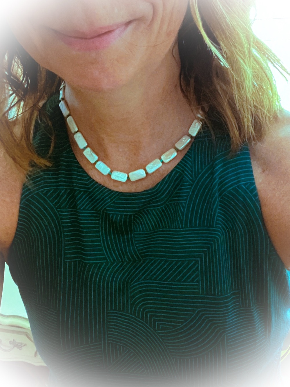 Classic White Freshwater Coin Pearl Necklace - Picture 4 of 4